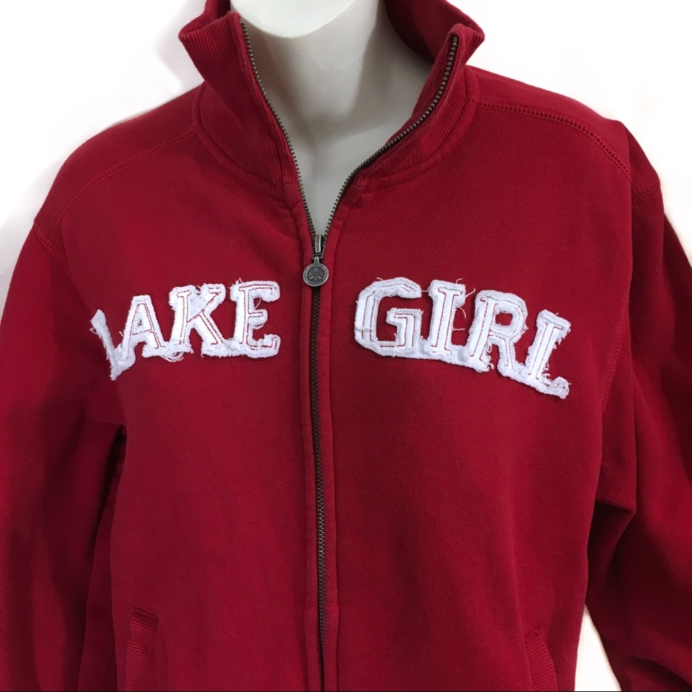 Lake Girl SM Full Zip Red Sweatshirt